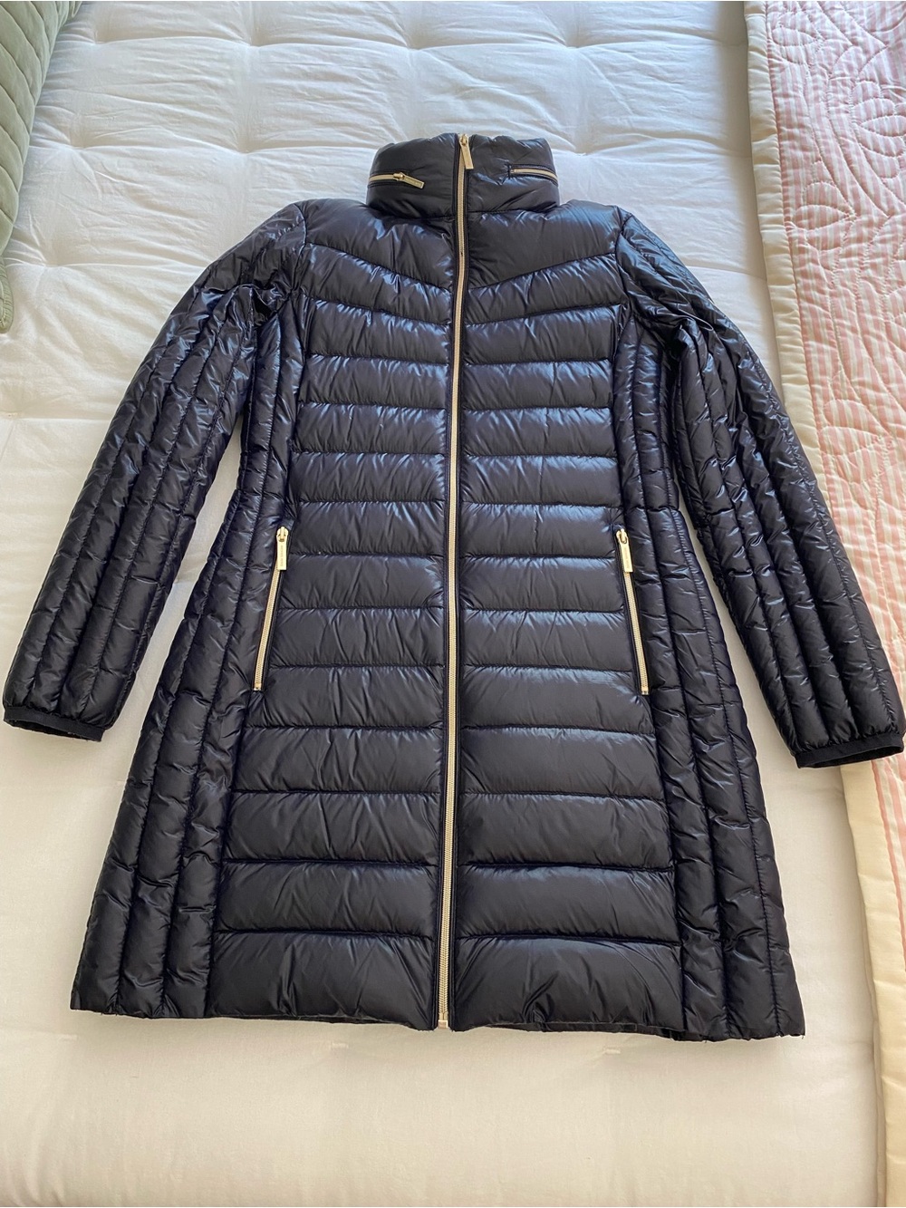Michael Kors Navy Puffer Coat